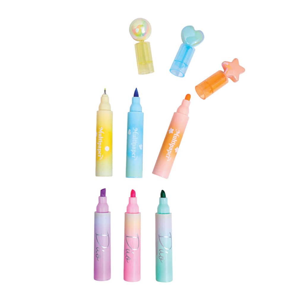 Resaltadores Doble Punta Duo Fluo x6 - Multipaper