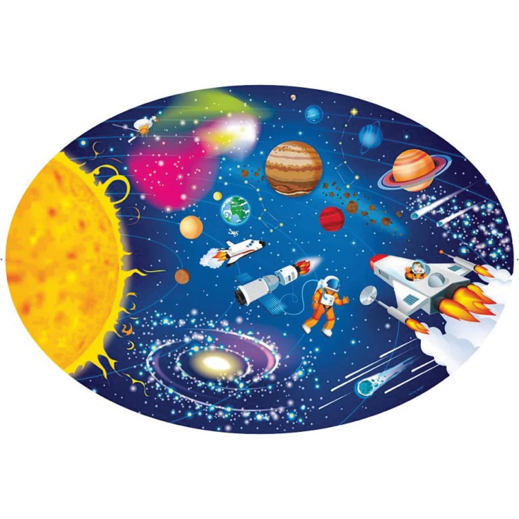 Puzzle Ovalado + Libro El Espacio - Manolito Books