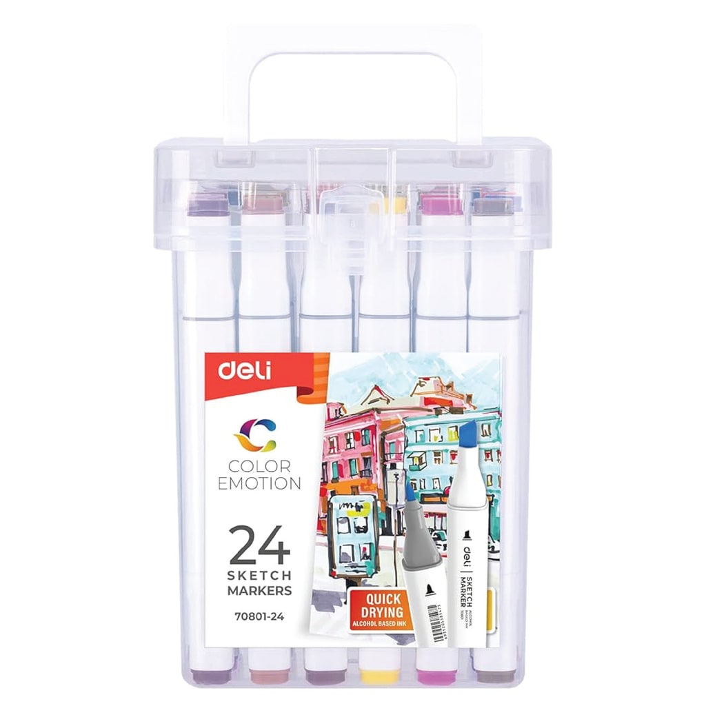 Marcadores Doble Punta x24 (tinta a base de alcohol) - Deli