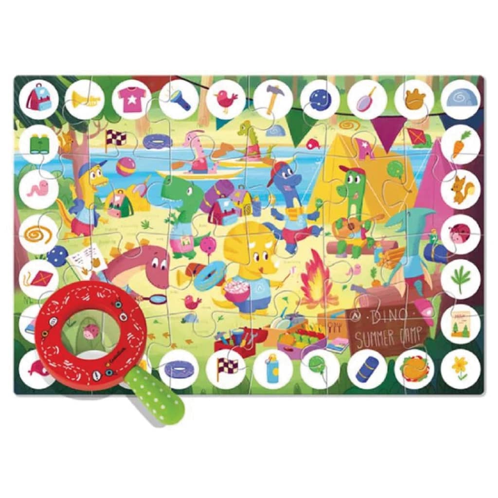 Puzzle Zoom Dinosaurios + 3 años - Ludattica