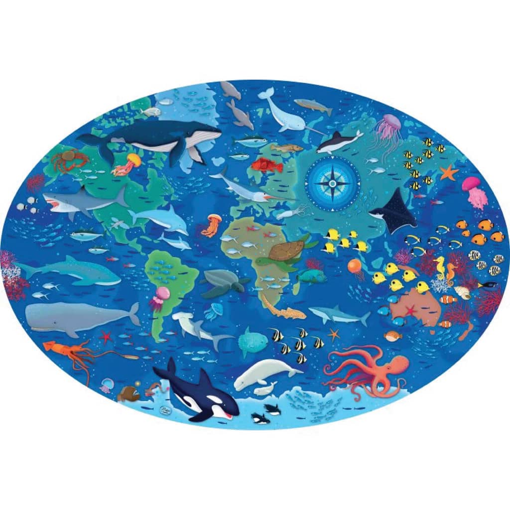 Puzzle Ovalado + Libro El Mar - Manolito Books