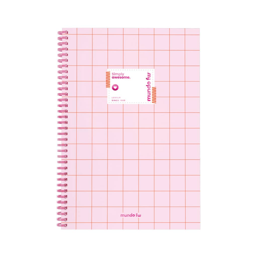 Cuaderno Infinity Book A4 Semirrigido Classic Pink Rayado - FW