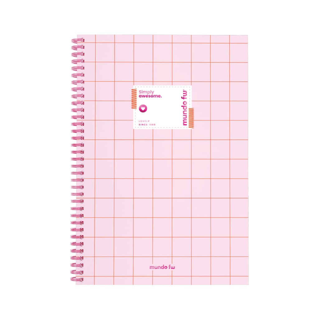 Cuaderno Infinity Book A4 Semirrigido Classic Pink Rayado - FW