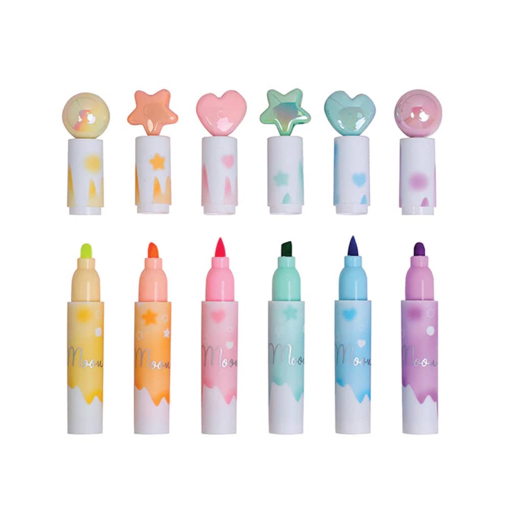 Resaltadores Mini Moon Fluo x6 - Multipaper