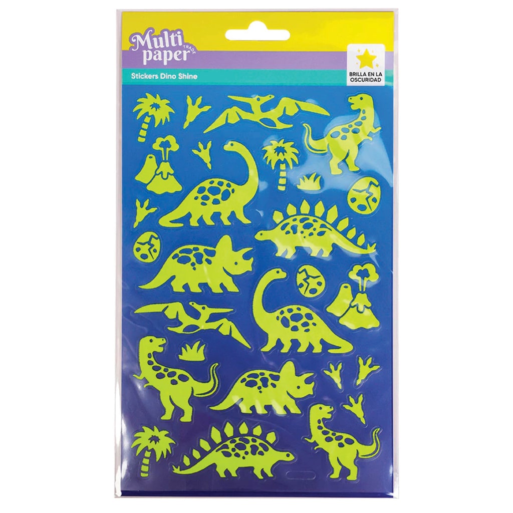 Stickers Glow in the Dark Dino Shine - Multipaper