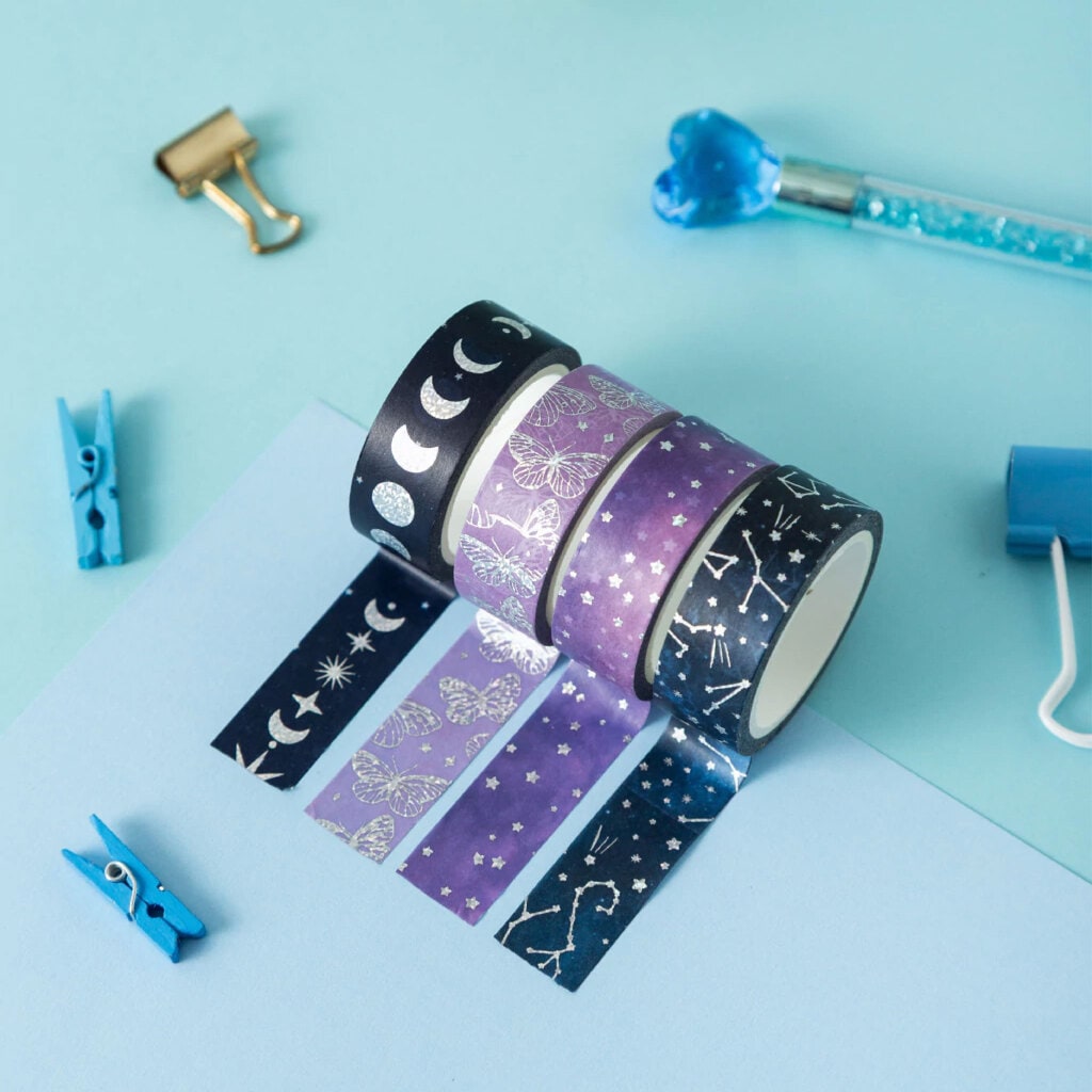 Washi Tape con Stamping x4 Astros - Punto Cero