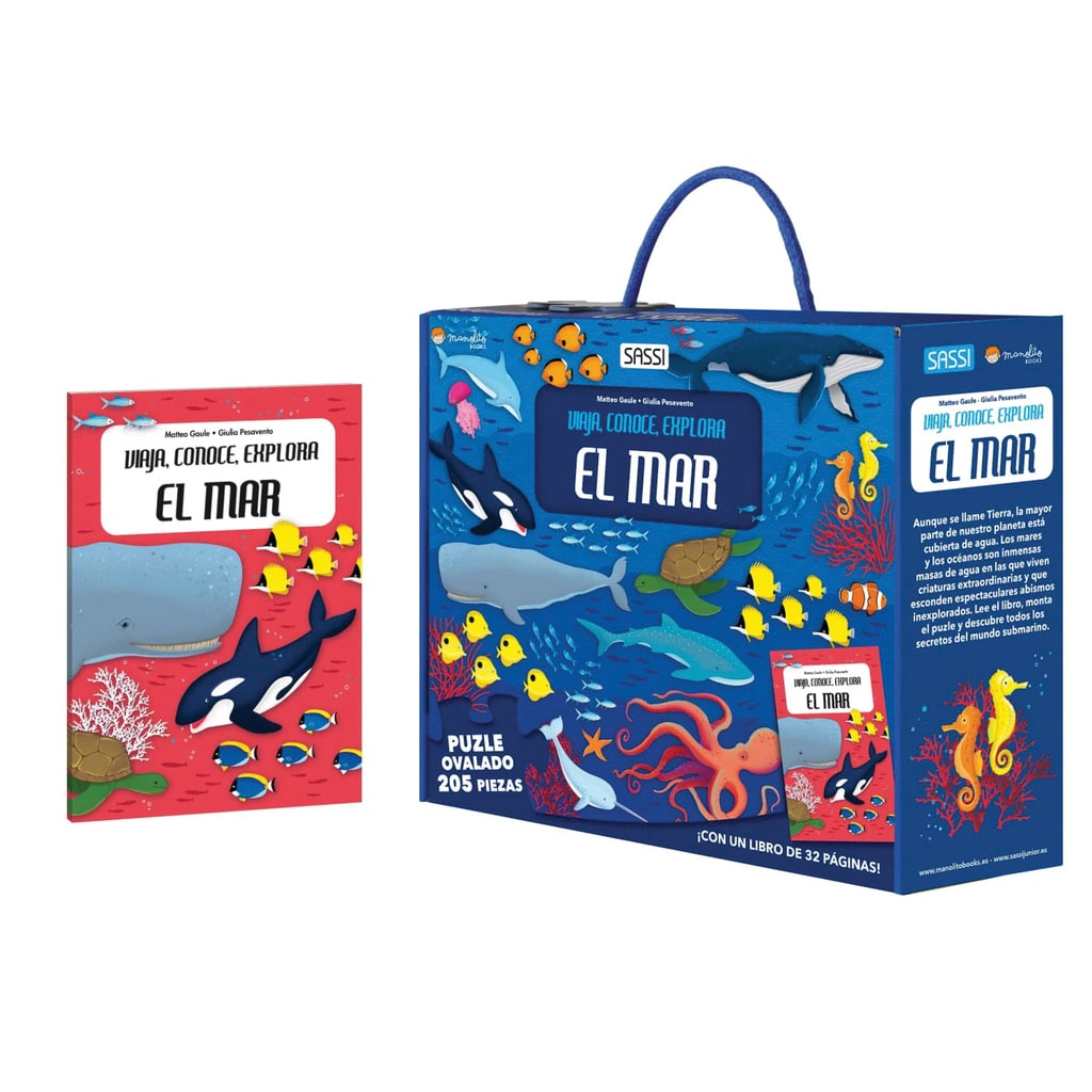 Puzzle Ovalado + Libro El Mar - Manolito Books