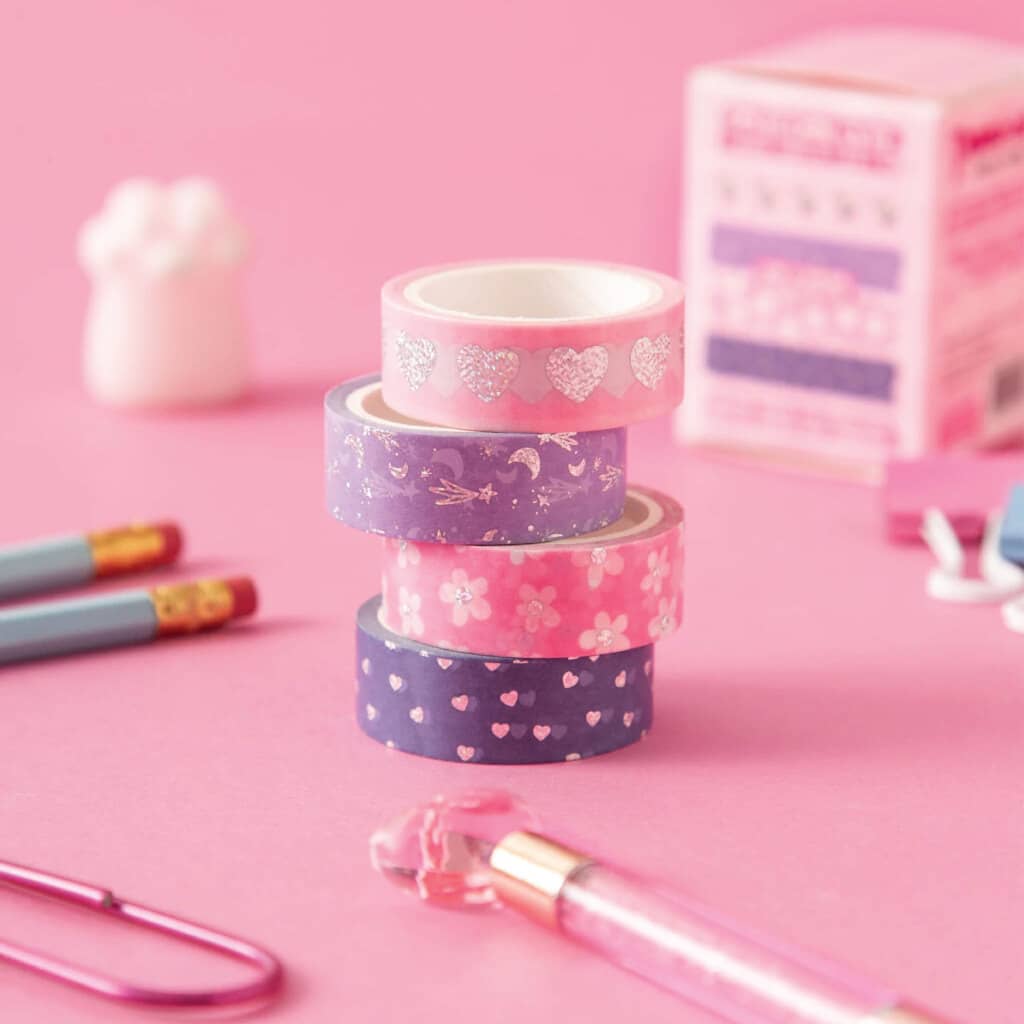 Washi Tape con Stamping x4 Cute - Punto Cero