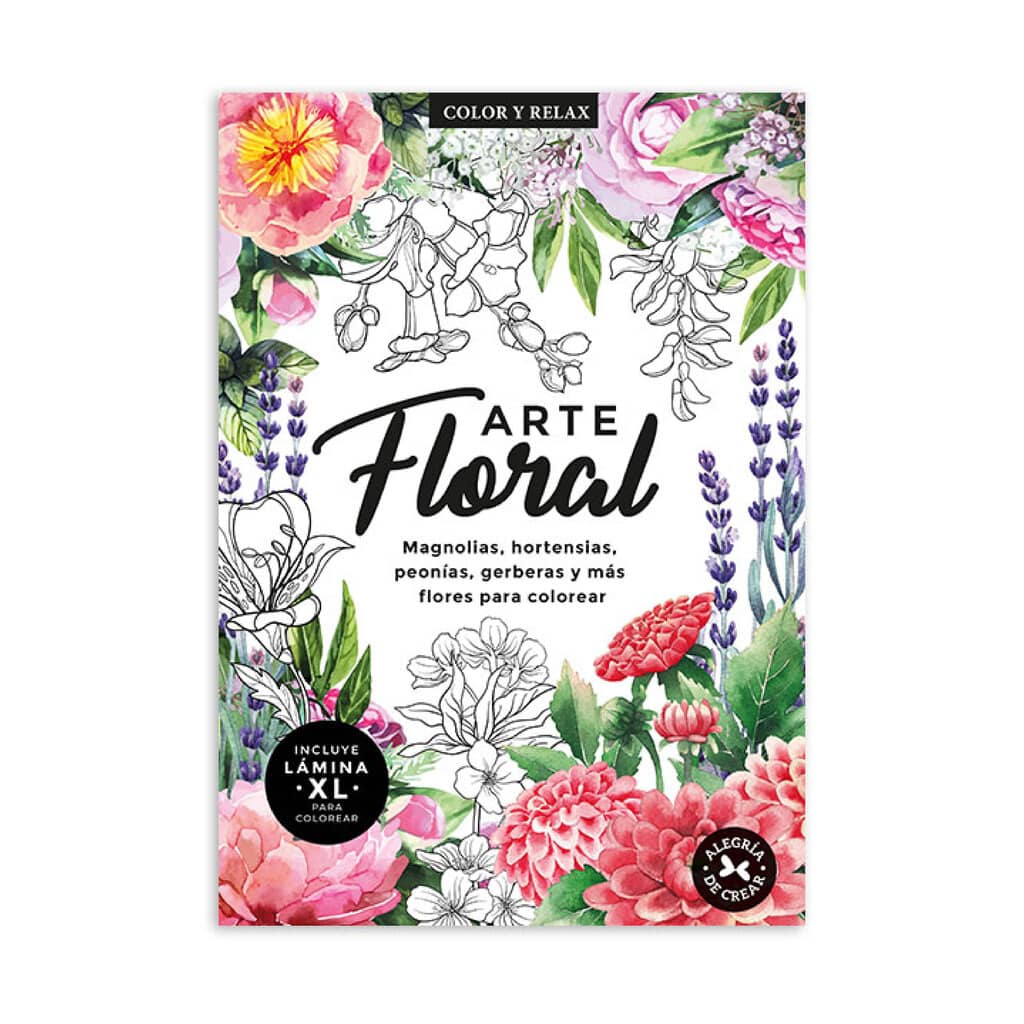 Libro para Colorear Arte Florar