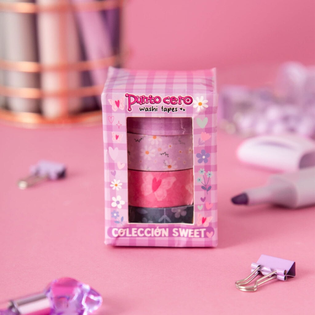 Washi Tape con Stamping x4 Sweet - Punto Cero