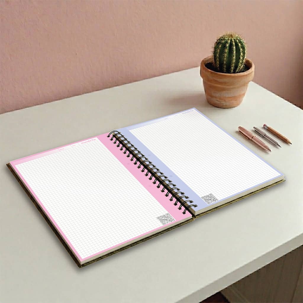 Cuaderno Infinity Book A4 Semirrigido Cuadriculado Belle Bloom - FW