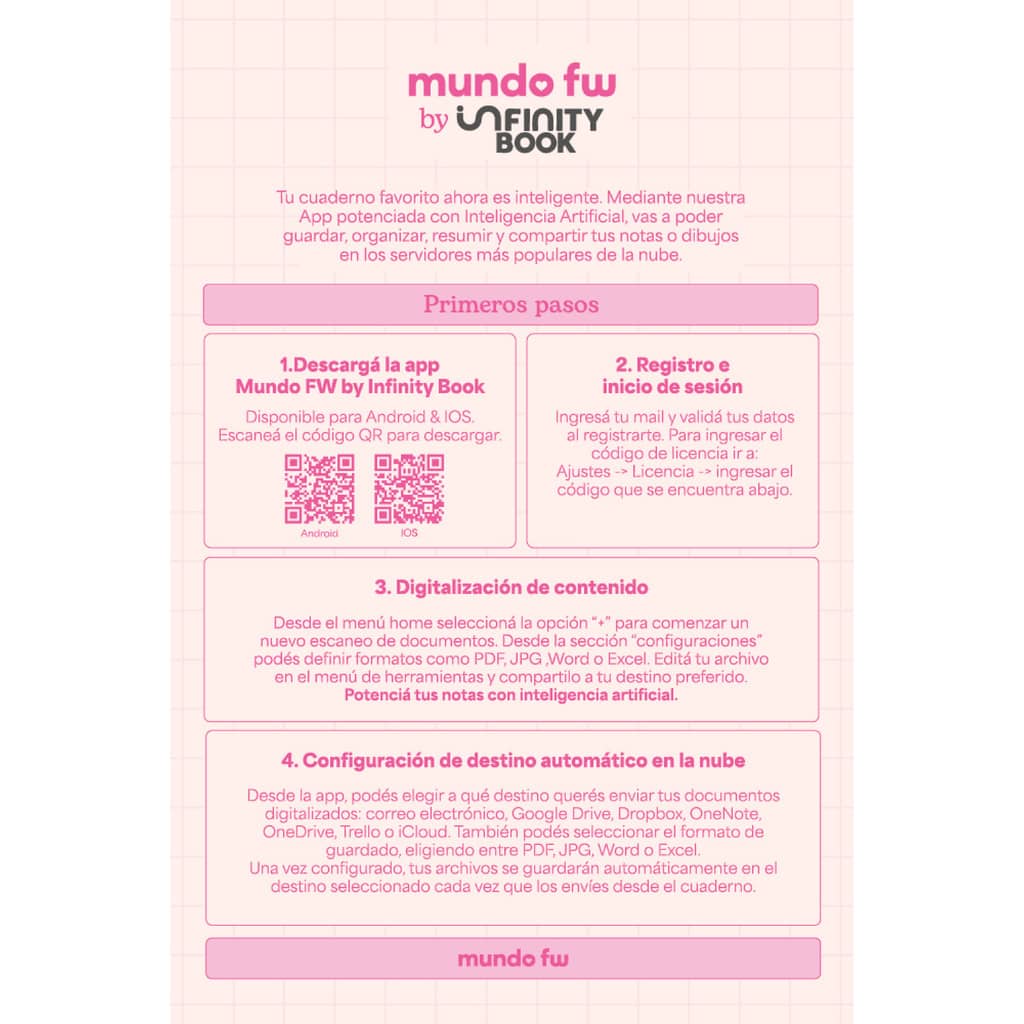 Cuaderno Infinity Book A4 Premium Belle Bloom Rayado - FW