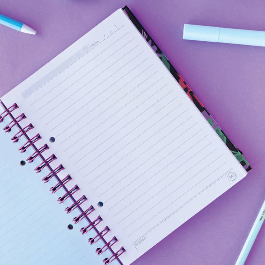 Cuaderno A5 Full Hojas Removibles Estrellas - Mi Punto Cero