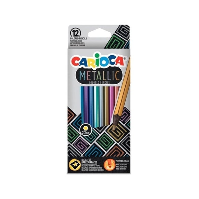 Lápices de Colores Metalizados x 12 - Carioca