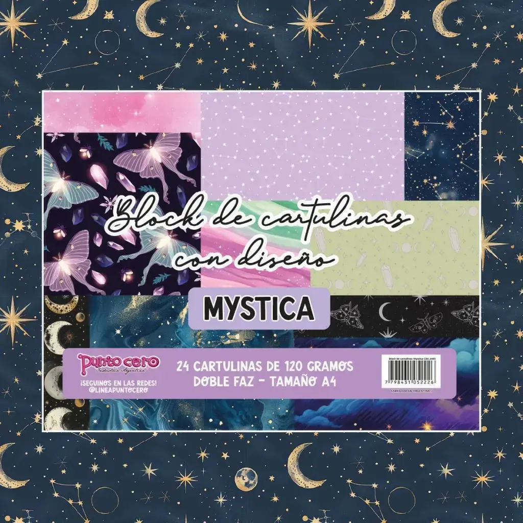 Block A4 Cartulinas con Diseño "Mystica" - Punto Cero