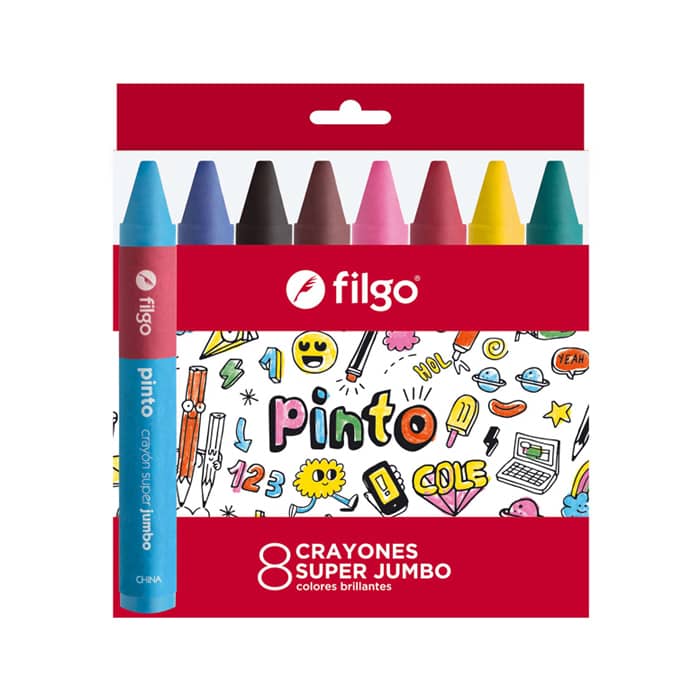 Crayones de Cera Super Jumbo Pinto x8 - Filgo